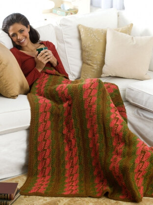 Bargello Throw in Caron Simply Soft - Downloadable PDF