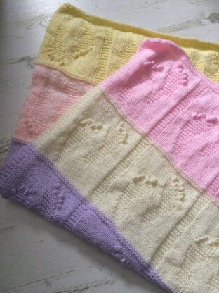 Baby Footprints Blanket Knitting pattern by Cat IsCrafty LoveCrafts