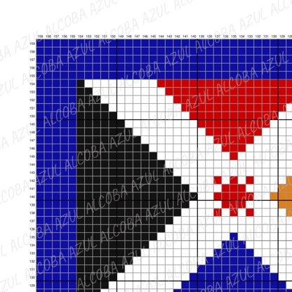 Seville Mosaic Andalusia Tiles Lapghan 47x36" Blanket C2C Crochet Pattern