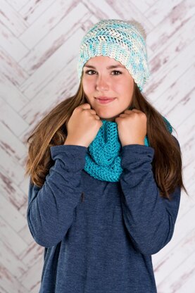 Eliane hat and infinity scarf set