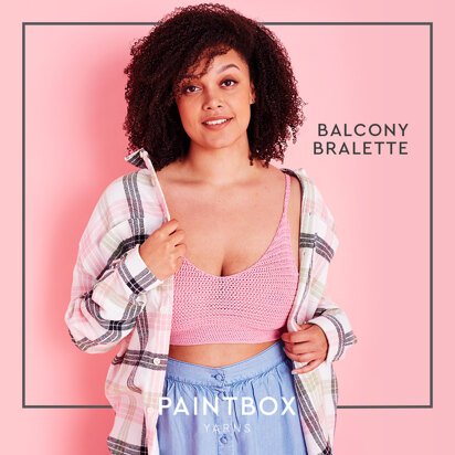 Balcony Bralette - Free Top Crochet Pattern For Women in Paintbox Yarns Cotton 4 ply by Paintbox Yarns