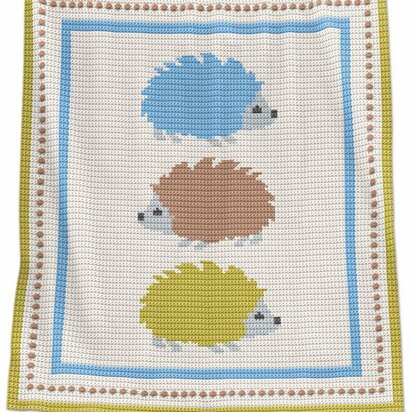 Crochet Baby Blanket - Hedgehogs