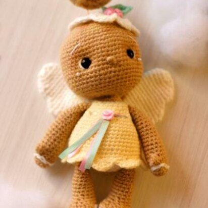 Vintage Gingerbread Angel Cookie Amigurumi