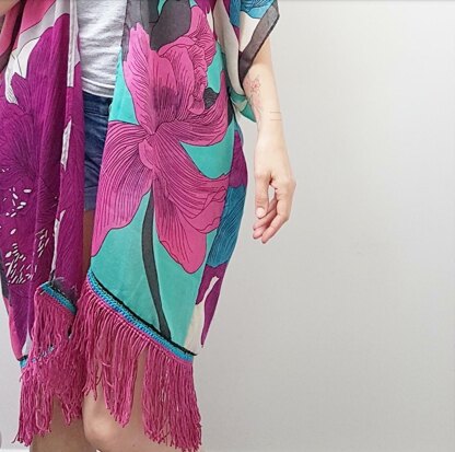 #crochethacking long kimono style cover up