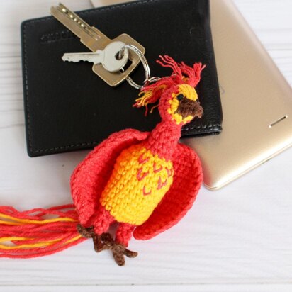 Phoenix Fawkes keychain / Harry wizard friend