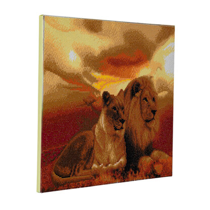 Crystal Art Lions of the Savannah, 40x50cm Diamond Painting Kit