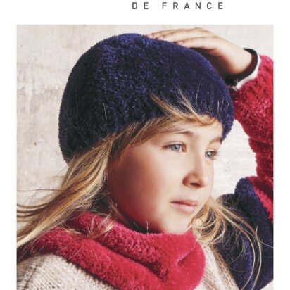 Girl Hat and Scarf in Bergere de France Ourson - M1168 - M1169 - Downloadable PDF