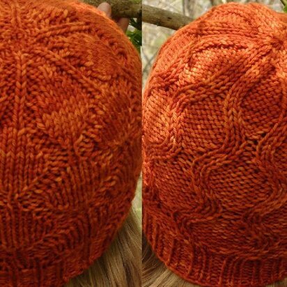 Ribbons & Curls Reversible Hat - knitting pattern