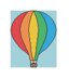 Rainbow Hot Air Balloon C2C Pattern - Large Throw Blanket PDF with Graph + Row-by-Row count