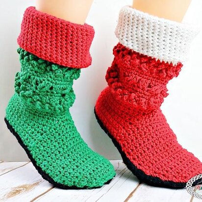 Christmas Santa and Elf Booties