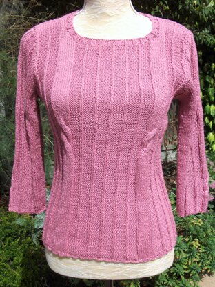 Rib & Cable Sweater with Split Cuff Detail
