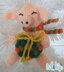 Perky Holiday Pig Ornament