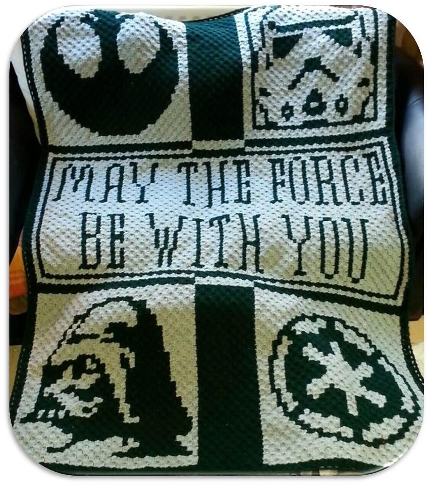 Star wars baby discount blanket knitting pattern