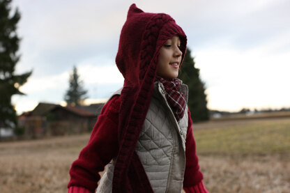 Hooded Scarf in Schachenmayr Bravo - 8931 - Downloadable PDF