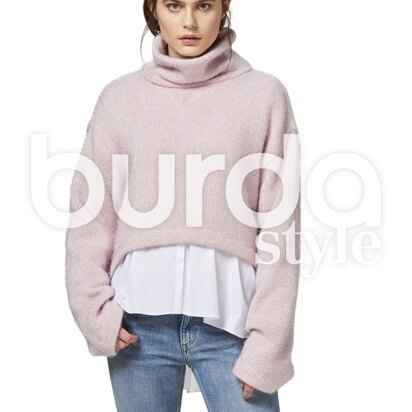 Burda Style Pattern B6476 Women's Pullover Collared Top