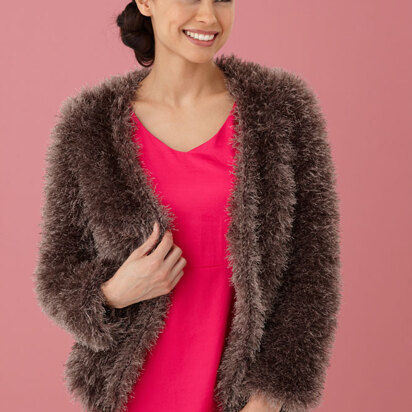 Fur Jacket in Lion Brand Vanna's Glamour and Fun Fur - L10621