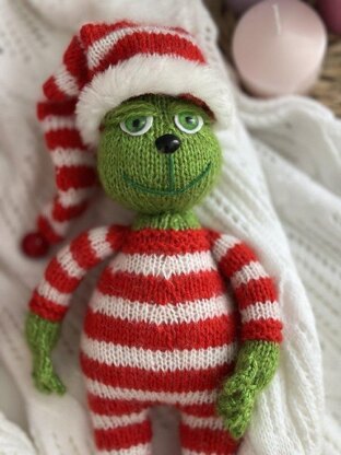 Baby Grinch Christmas knitting pattern