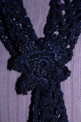 Midnight Sky Scarf and Fingerless Mittens