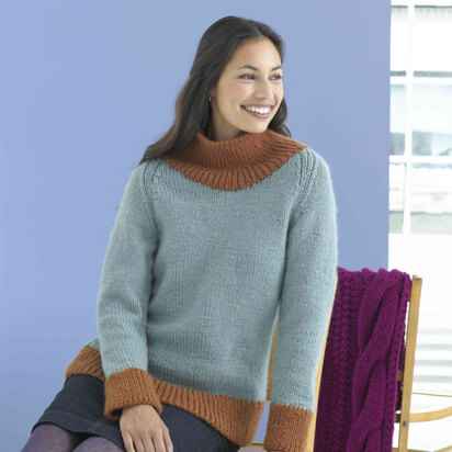 Trillium Pullover in Lion Brand Alpine Wool - 90083AD