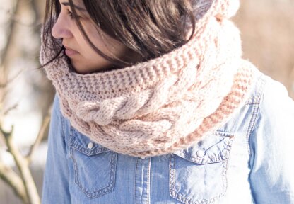Hooded Cable Scarf