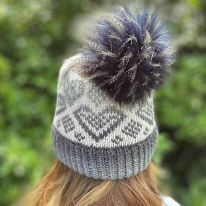 Fair Isle Heart Beanie