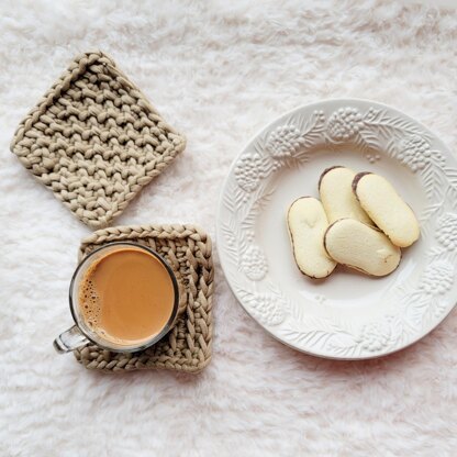 Tunisian Textured Coasters