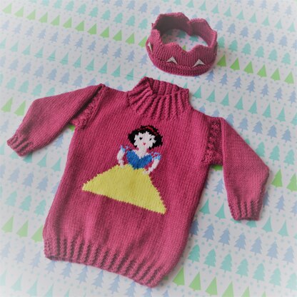 Princess Sweater and Crown - Snow White