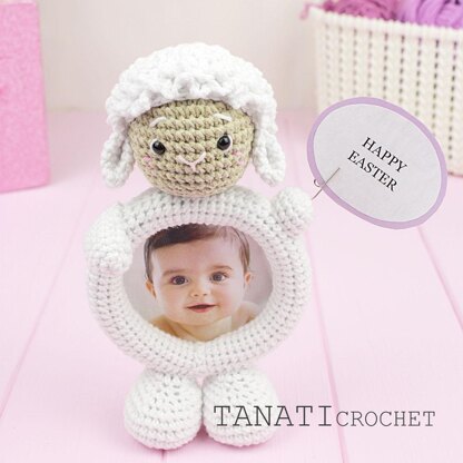 Crochet Pattern Photo Frame-Holder Easter