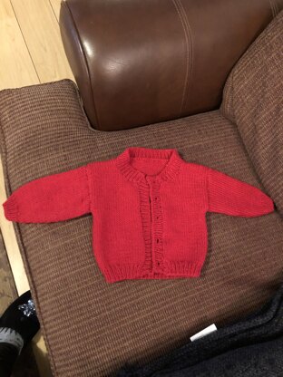 red baby cardigan star on back