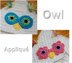 Owl Face Applique