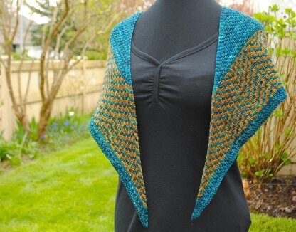 Ripple rock shawl