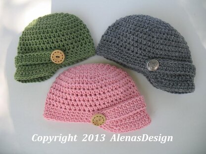 Visor Beanie Hat with Detachable Flower