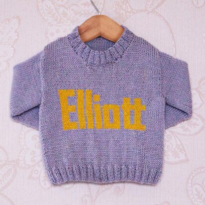 Intarsia - Elliott Moniker Chart - Childrens Sweater