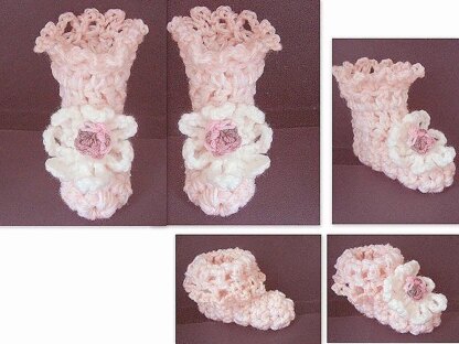 435, BABY BOOTIES, FRILLY TOP