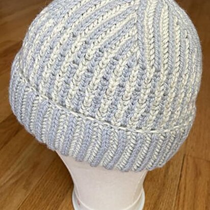 Brioche Check Hat - knitting pattern