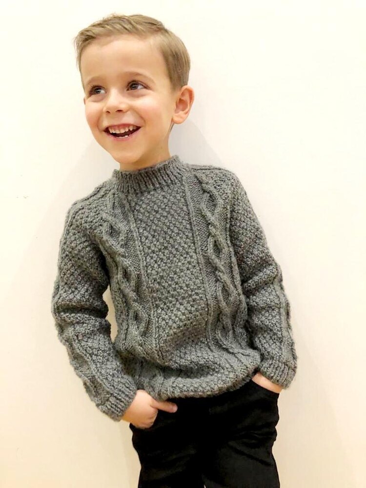 Moss stitch and cable boy s jumper jumper Knitting pattern by SiennaIvyCrochet LoveCrafts