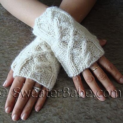 #110 One Skein Cabled Fingerless Gloves