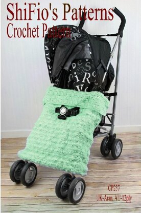 Crochet Pattern Bobble Stroller/Buggy Blanket UK & USA Terms #237