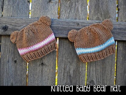 Knitted Baby Bear Hat