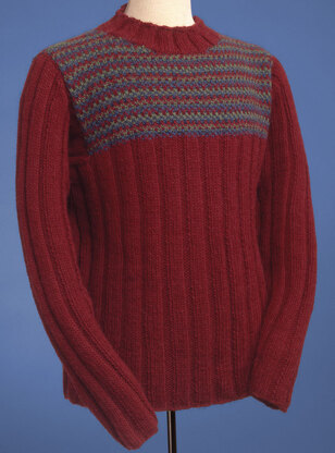 Tweed and Rib Mock Turtleneck