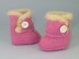 Baby Fur Trim One Button Booties (Bootees)