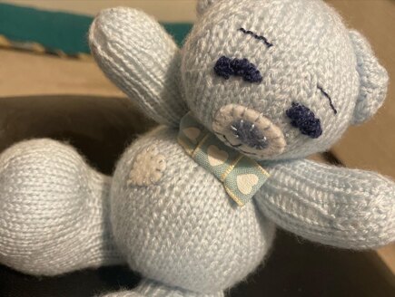 Teddy and hat in pink, grey or blue #3