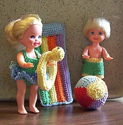 Beach Fun Set for 4 1/2" Dolls