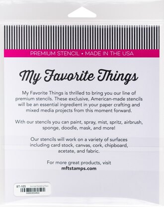 My Favorite Things Premium Stencil 6"X6" - Sunrise Radiating Rays