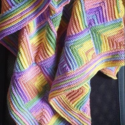 Rainbow Textured Baby Blanket (US)