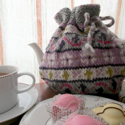 Flower Fairisle Tea Cosy