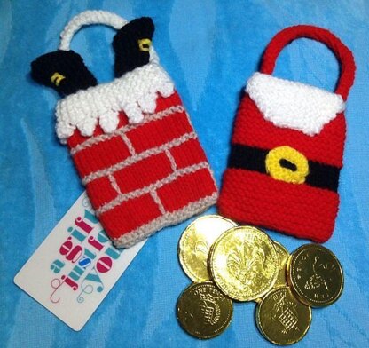 Santa Chimney and Coat Christmas Gift Bags