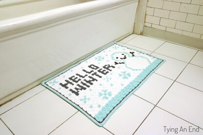 Hello Winter Bath Mat