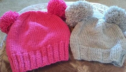 Baby Knitting Pattern "Archie" Hat and deep Gt St Cap 3mths to 1yr