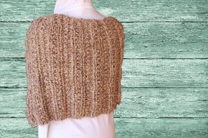 Chunky Ribbed Cape or Cowl